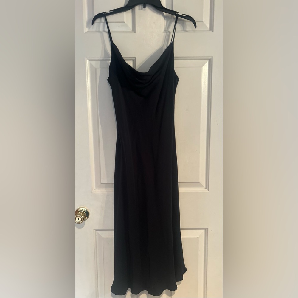 Loft Black Sleeveless Cowl Neck Maxi Dress. Size 8. NWT.
